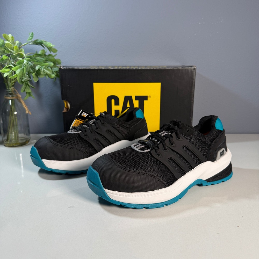 Caterpillar Streamline 2.0 Ws ASTM‎ Comp Toe Work Shoes Black Teal Women US 6W